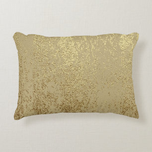 Gold grunge texture to create distressed effect decorative cushion