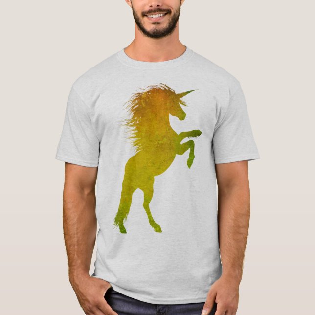 Gold Grunge Unicorn T-Shirt (Front)