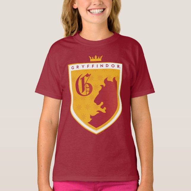 Gold GRYFFINDOR™ Crowned Crest T-Shirt (Front)