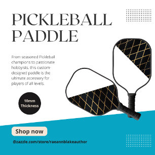 Gold Half-Grid Custom Design Pickleball Paddle