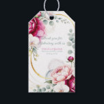 Gold Halo Garden Peonies & Orchids Floral Wedding  Gift Tags<br><div class="desc">Matching items available.</div>