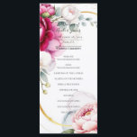 Gold Halo Garden Peonies & Orchids Wedding Program Menu<br><div class="desc">Matching items in this design are available.</div>