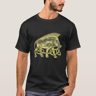 Gold Hammer Metallic Celtic Boar Tshirt