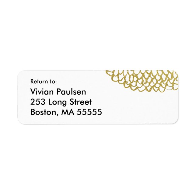 Gold Hand-drawn Petal Pattern Wedding (Front)