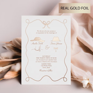 Gold Hand Drawn Wedding