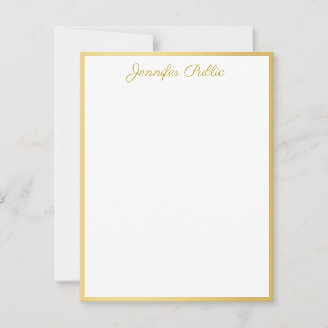 Gold Hand Script Vertical Template Personalised (Front)