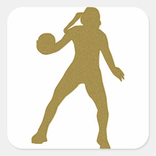 Gold Handballerin Sticker