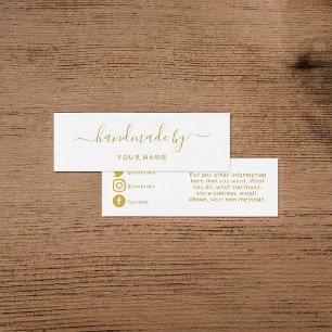 Gold Handmade by, social media insert card