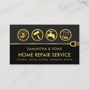 Gold Handyman Tools Special Line Business Card