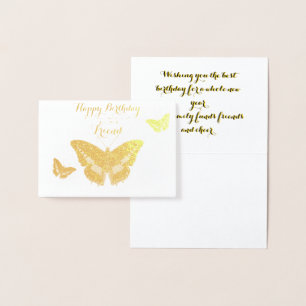 Gold Happy Birthday Friend Foil Card
