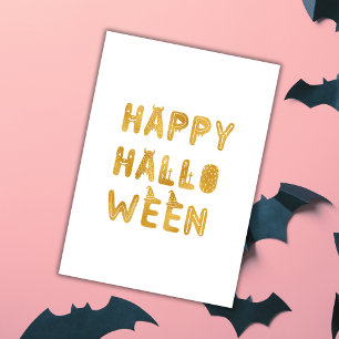 Gold Happy Halloween Card