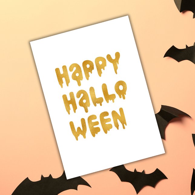 Gold Happy Halloween Card (Creator Uploaded)