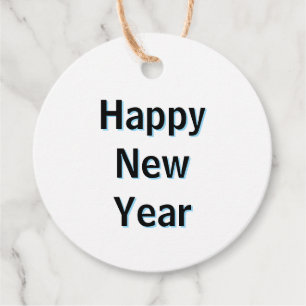 GOLD happy new year SIMPLE FAVOR TAGS