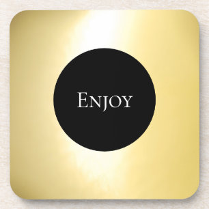 Gold Hard plastic coaster