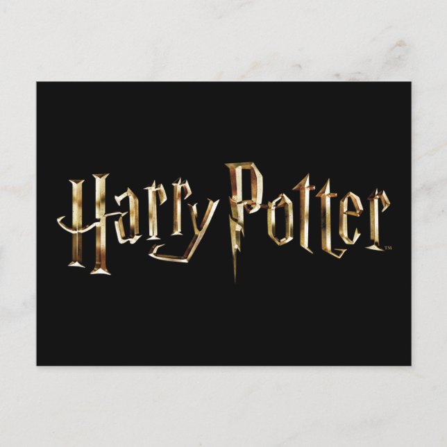 Gold Harry Potter Logo Invitation Postcard (Front)