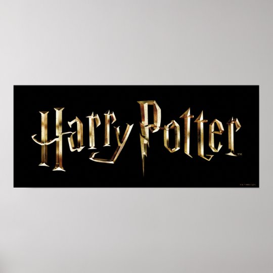 Gold Harry Potter Logo Poster Zazzle Co Nz