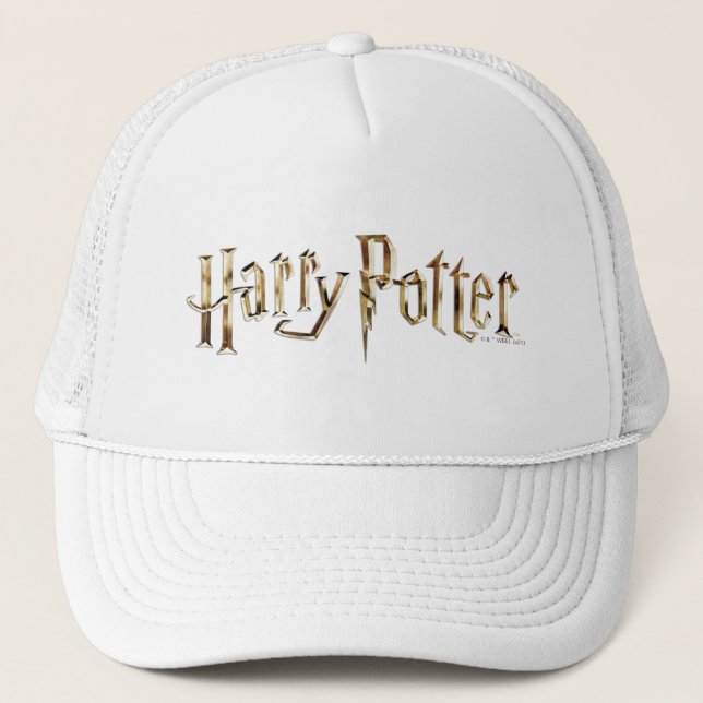 Gold Harry Potter Logo Trucker Hat (Front)