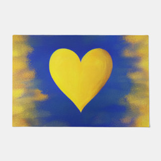 Gold Heart Doormat