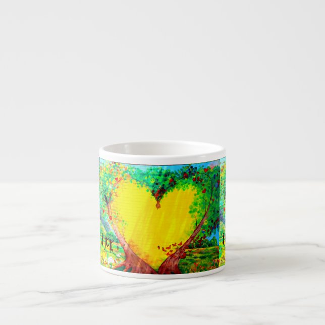 gold heart espresso mug (Front)