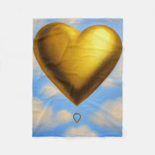 Gold Heart in the Sky Blanket