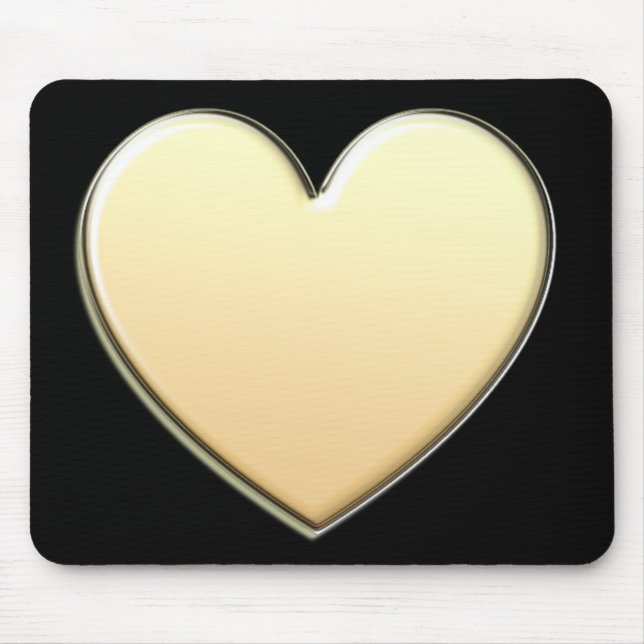 Gold Heart Mousepad (Front)