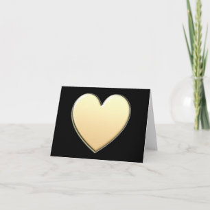 Gold Heart Notecards