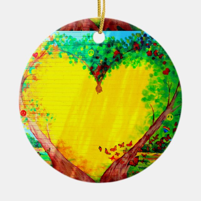 gold heart ornament (Front)