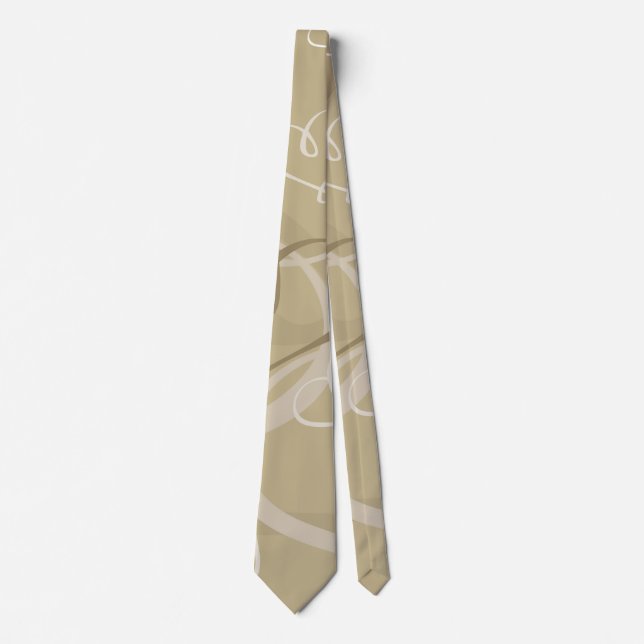 Gold heart pattern tie (Front)