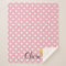 Gold Heart Pink and White Pattern Monogram