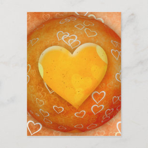 Gold Heart Postcard