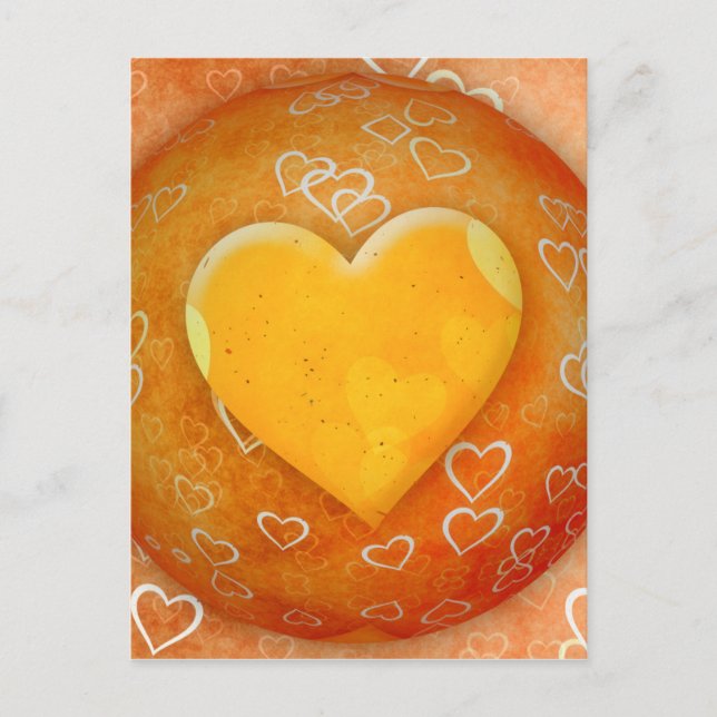 Gold Heart Postcard (Front)
