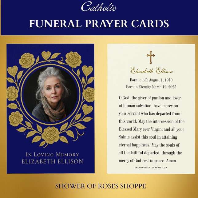  Gold Heart Roses Funeral Prayer Memorial (Creator Uploaded)