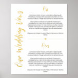 Gold Heart & Script Wedding Vows Keepsake Foil Prints<br><div class="desc">Gold foil print of your wedding vows with your vows in a modern black font and details in gold foil,  with a charming script and a cute heart.</div>