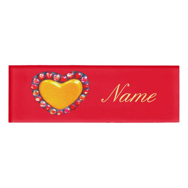 Gold heart Thunder_Cove Name Tag (Front)