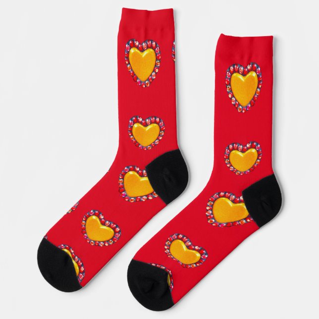 Gold heart Thunder_Cove Socks (Left)