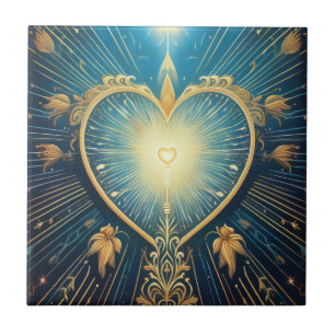 Gold Heart Tile