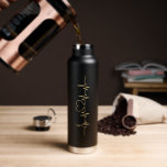 Gold Heartbeat Medical Field  Water Bottle<br><div class="desc">Gold Heartbeat Medical Staff/Nursing,  water bottle.</div>