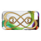Gold Hearts Double Infinity & Rainbows - iPhone