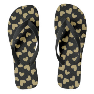 Gold Hearts Jandals