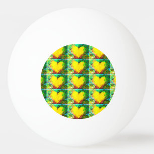 gold hearts ping pong ball