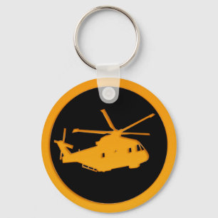 Gold Helicopter Key Ring