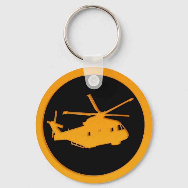 Gold Helicopter Key Ring (Front)