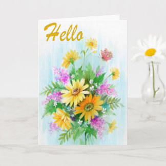 Gold Hello Card
