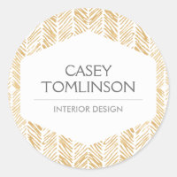 GOLD HERRINGBONE / CHEVRON ARTWORK Stickers