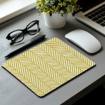 Gold Herringbone Mouse Pad<br><div class="desc">Modern Chic Herringbone Pattern</div>
