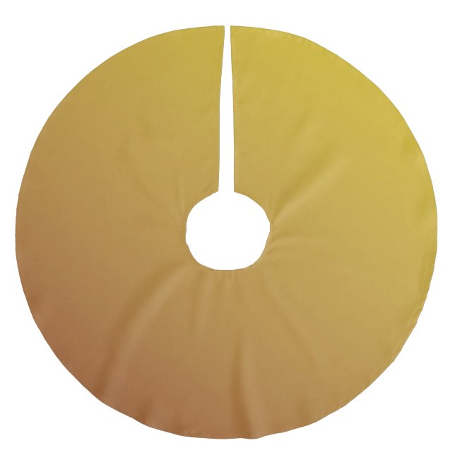 Gold Hexagon: Glitter Geometric Background. Brushed Polyester Tree Skirt (Front)