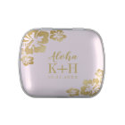 Gold Hibiscus Aloha Monogram