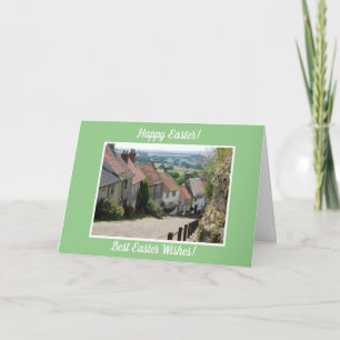 Gold Hill, Shaftesbury, Dorset - Easter Card