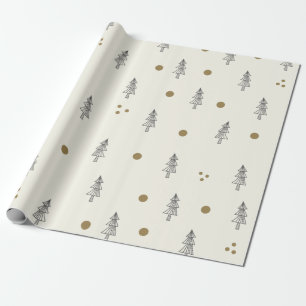 Gold Holiday Pattern Elegant Chic Classic Xmas Wrapping Paper