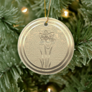 Gold Holiday Season Vibe Ceramic Tree Decoration
